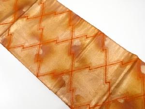 アンティーク 松皮菱模様織り出し袋帯(着用可)